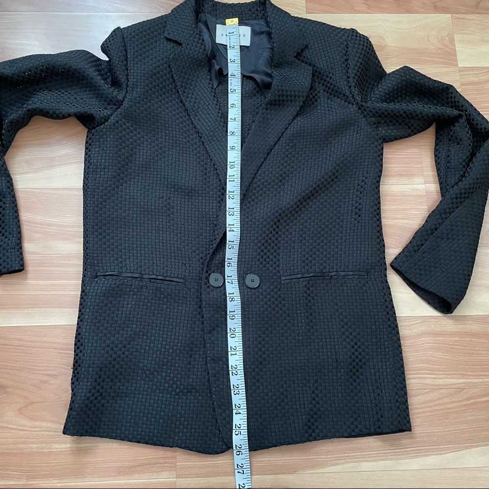 SANDRO paris  $590 black Verica textured blazer size 36 small - Picture 10 of 13